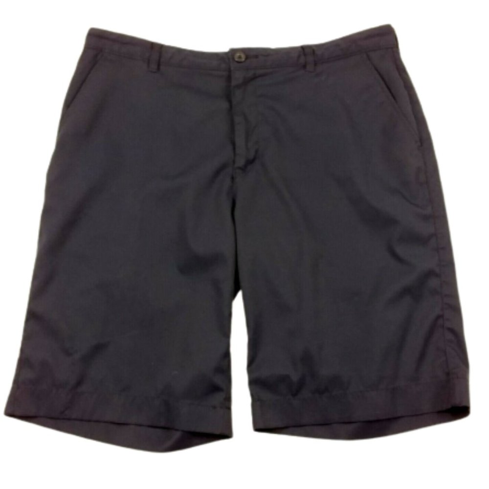 Tommy Hilfiger Chino/Golf Shorts Flat Front 11.5" Inseam Navy Blue Poly-Spandex